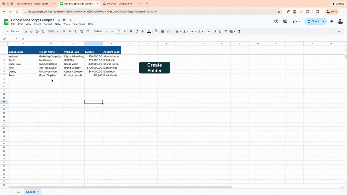 Google Drive Example