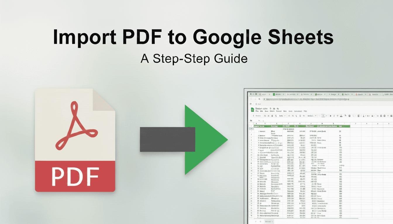 Example of importing PDF table data into Google Sheets