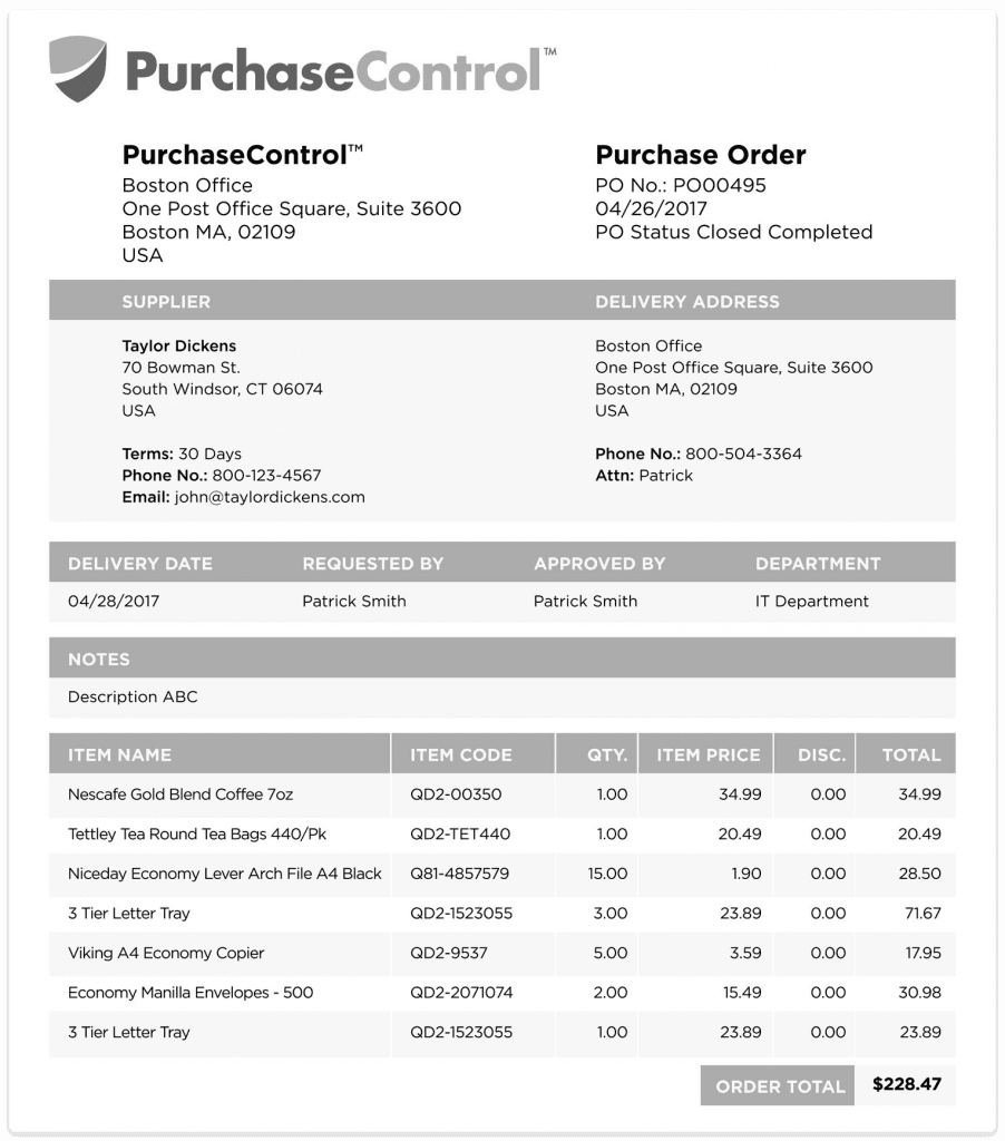 Purchase Order