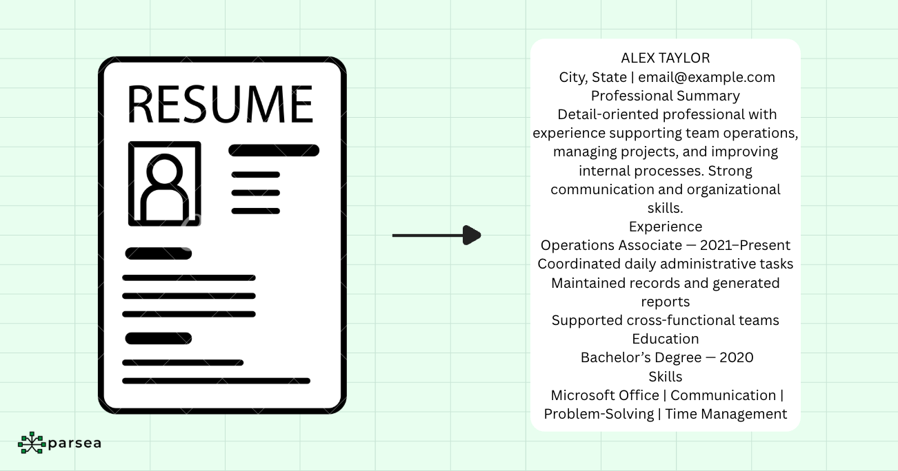 Resume text extraction